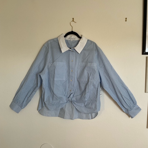 Perfect Oversized Stripe Shirt no.1 Light blue stripe.💙💙 - Picture 3 of 6